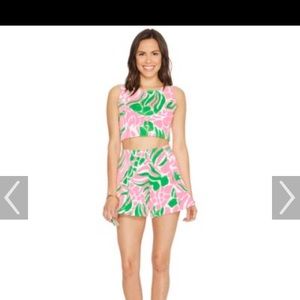 Lilly Pulitzer Pink and Green Women Shorts